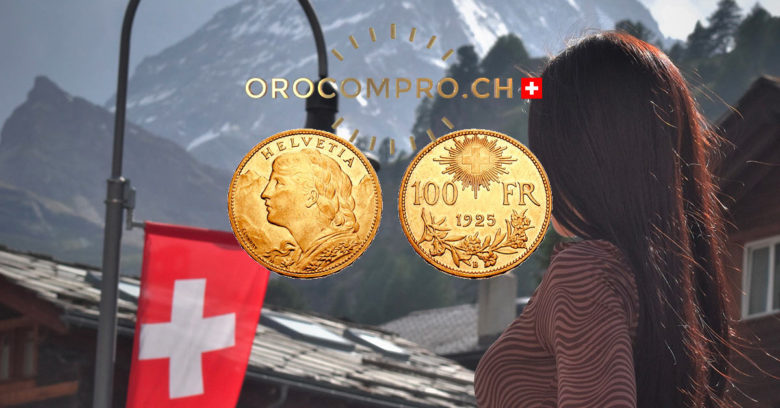 Moneta d&rsquo;oro Swiss Vreneli